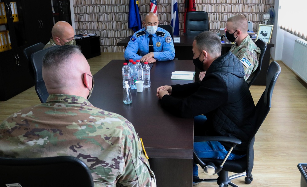 U.S. KFOR LMT meets with Ferizaj/Urosevac Kosovo Police