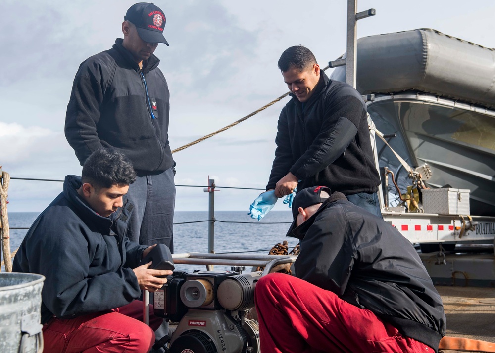 USS Carter Hall Conducts Shipboard Preservation