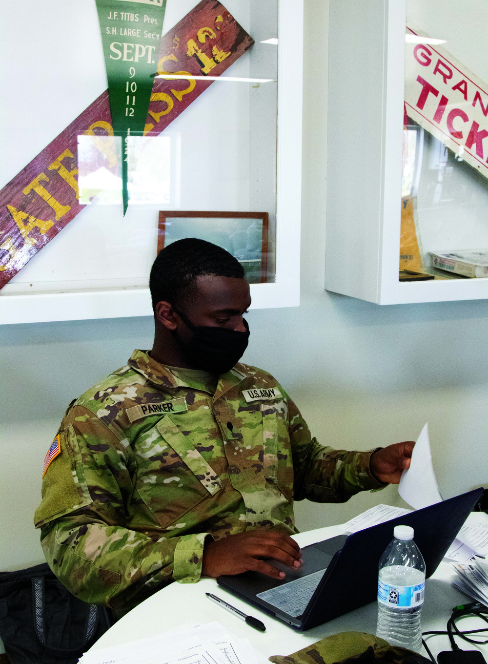 Michigan National Guard vaccinates at the fair grounds