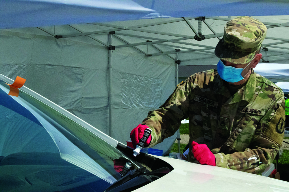 Michigan National Guard vaccinates at the fair grounds