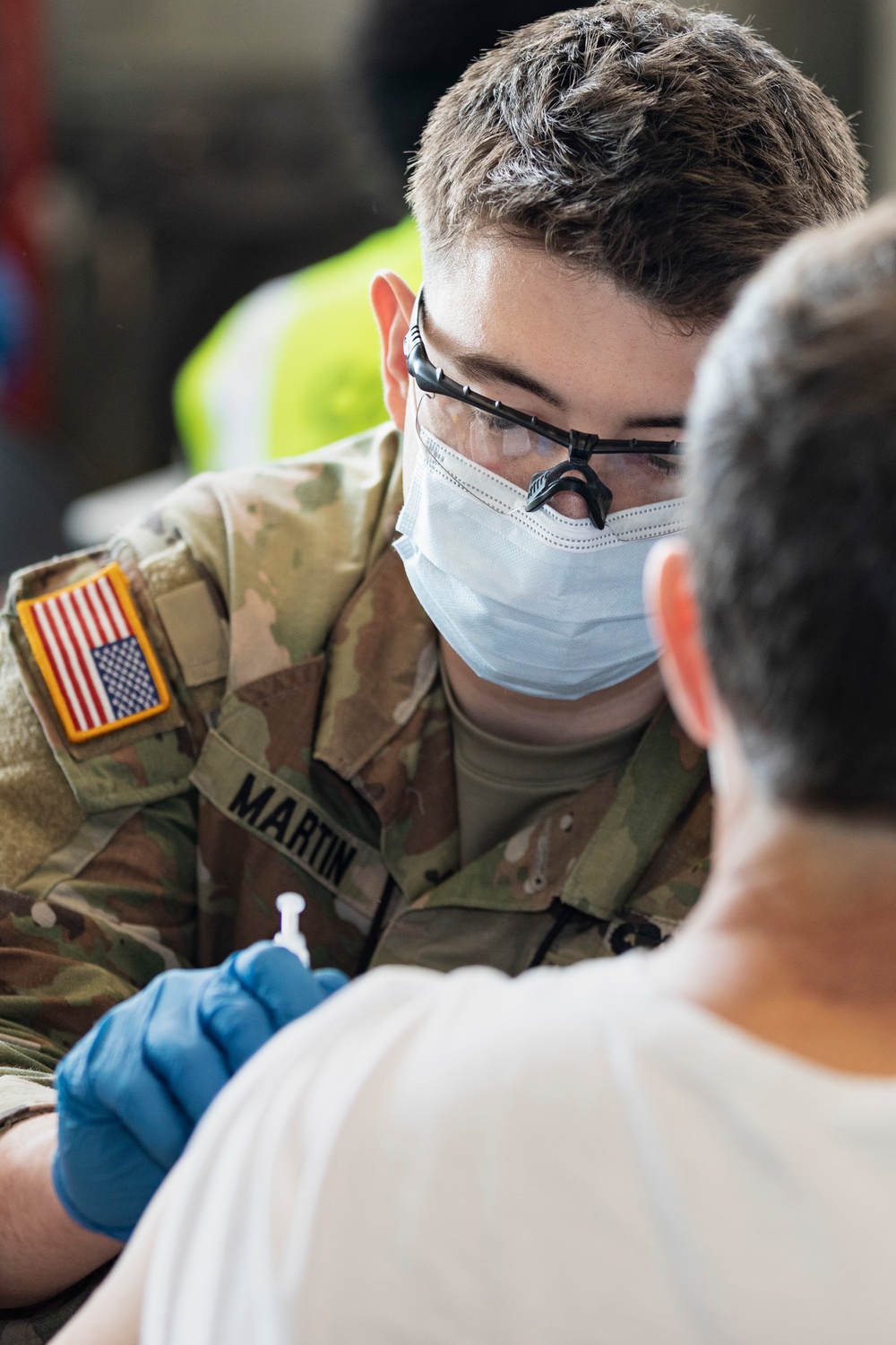 Atlanta Community Vaccination Center Soldiers Administering Vaccines