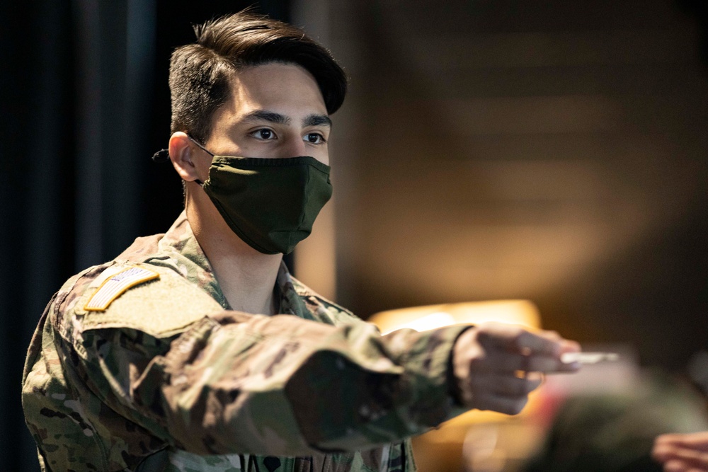 Atlanta Community Vaccination Center Soldiers Administering Vaccines