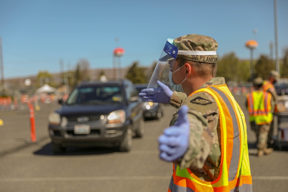 U.S. Army Combat Medics Operate COVID-19 Vaccine Lanes