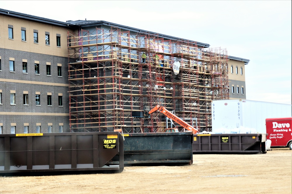 First Fort McCoy transient training barracks construction project surpasses 80 percent complete