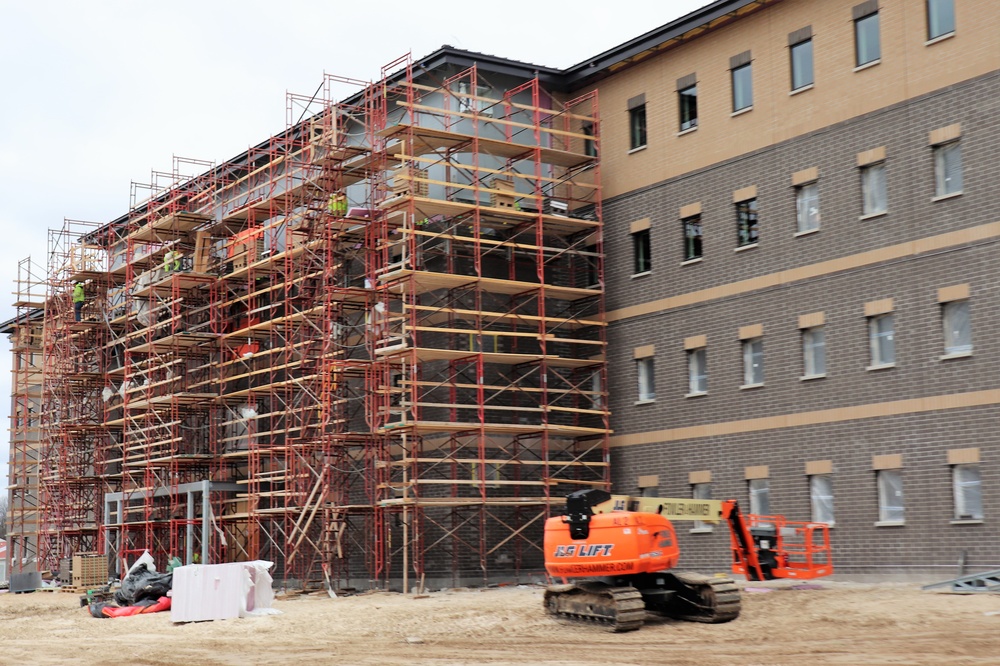 First Fort McCoy transient training barracks construction project surpasses 80 percent complete