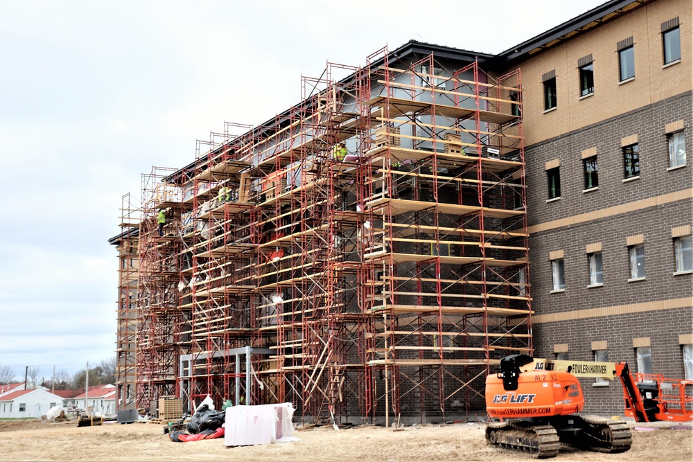First Fort McCoy transient training barracks construction project surpasses 80 percent complete