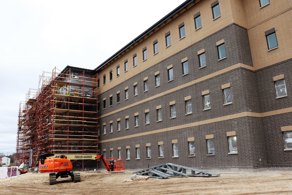 First Fort McCoy transient training barracks construction project surpasses 80 percent complete
