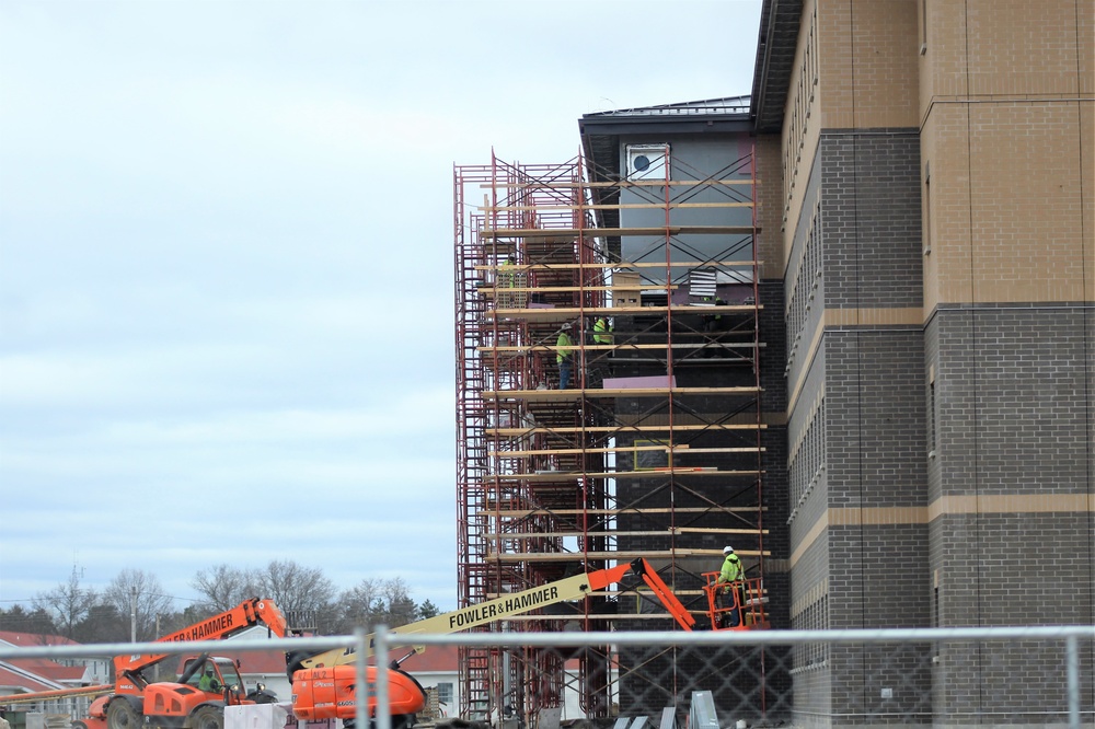 First Fort McCoy transient training barracks construction project surpasses 80 percent complete