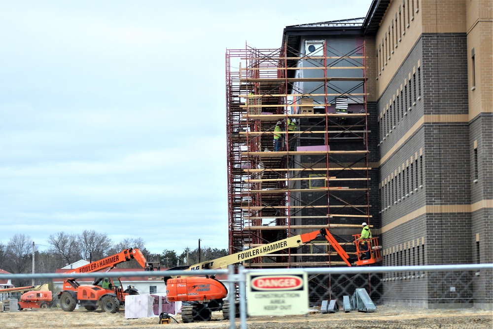 First Fort McCoy transient training barracks construction project surpasses 80 percent complete