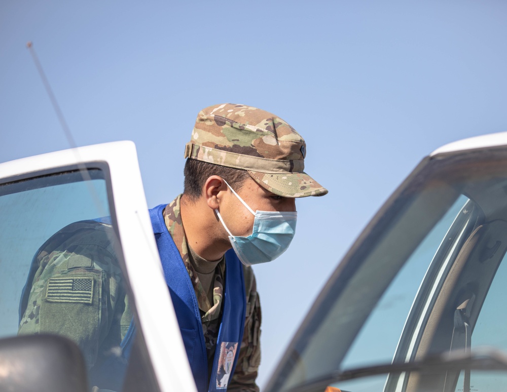 Soldiers from 2nd Stryker Brigade Combat Team, 4th Infantry Division continue support of Pueblo Community Vaccination Site