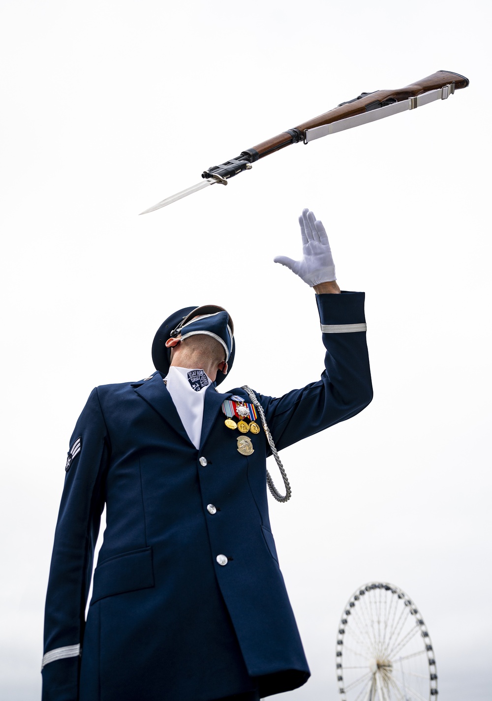 US Air Force Honor Guard Performs at the National Harbor
