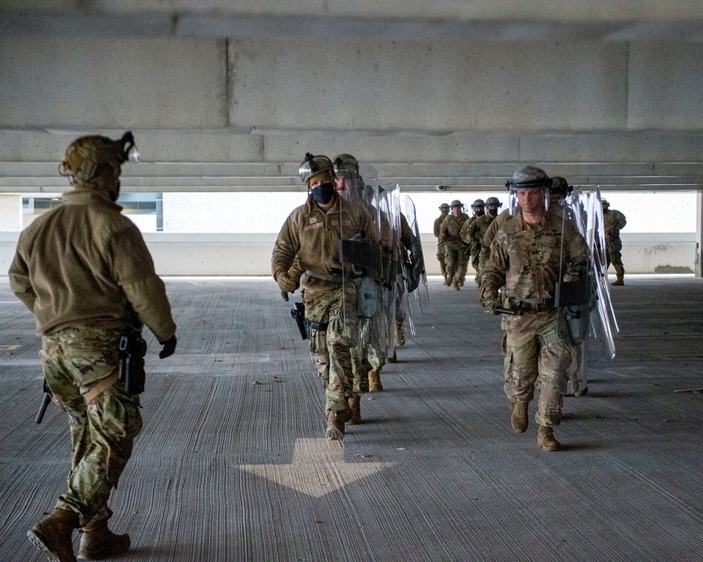 Soldiers and Airmen Participate in Civil Disturbance Control Training