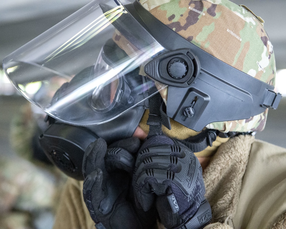 Soldiers and Airmen Participate in Civil Disturbance Control Training