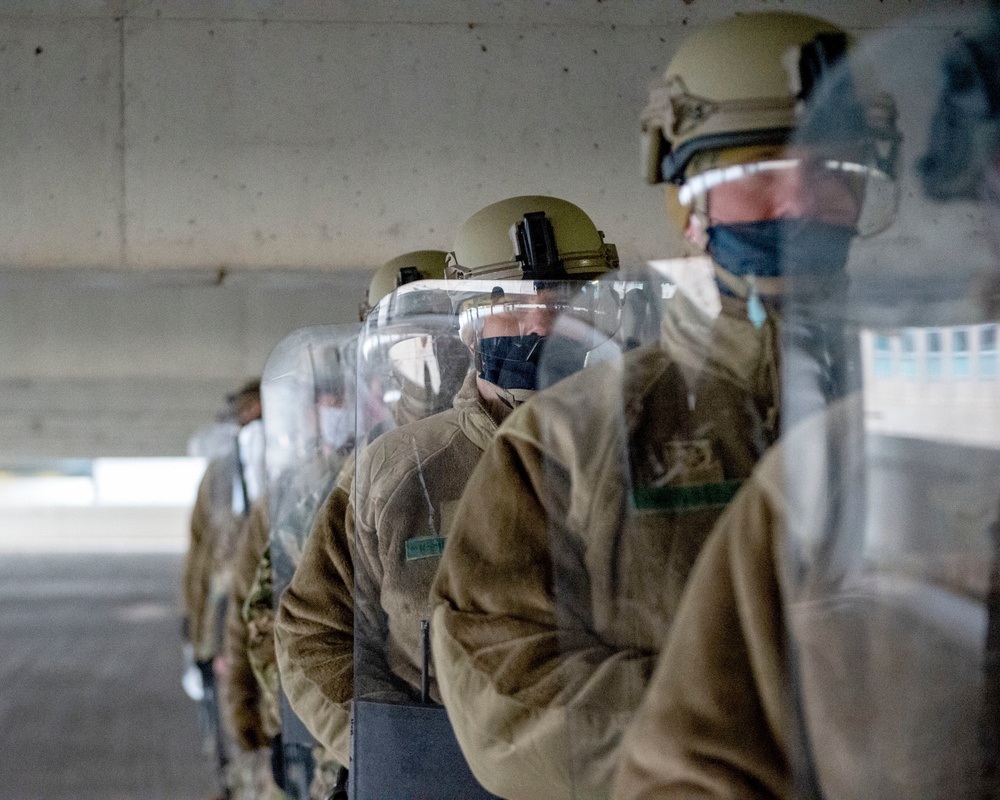 Soldiers and Airmen Participate in Civil Disturbance Control Training