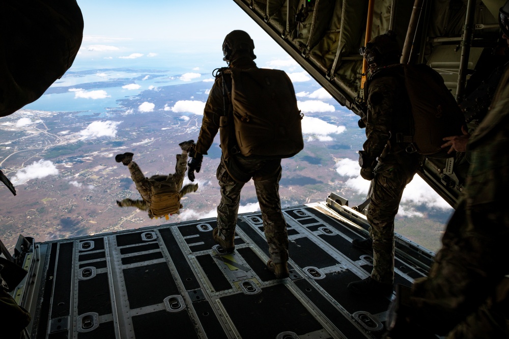 143d Airlift Wing supports HALO parachute operations