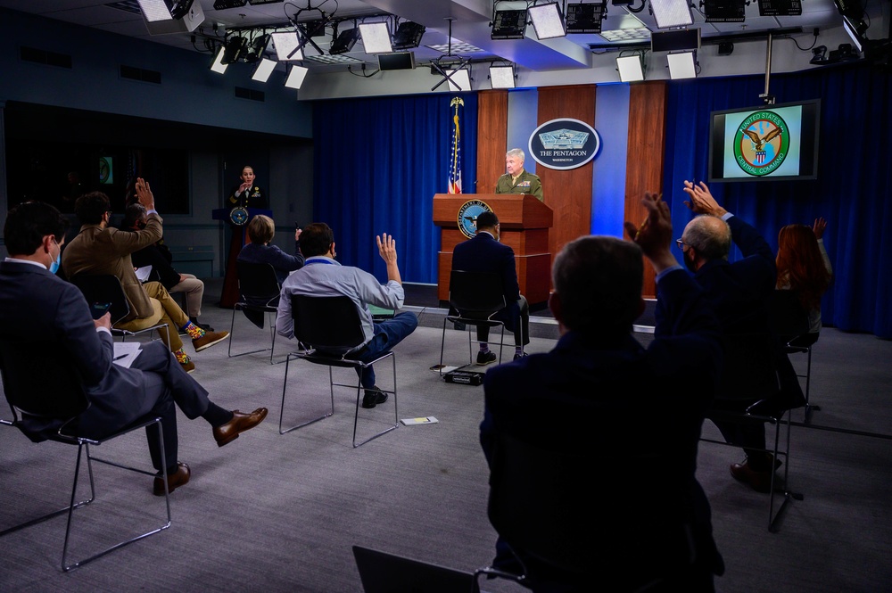 US Central Command holds press briefing