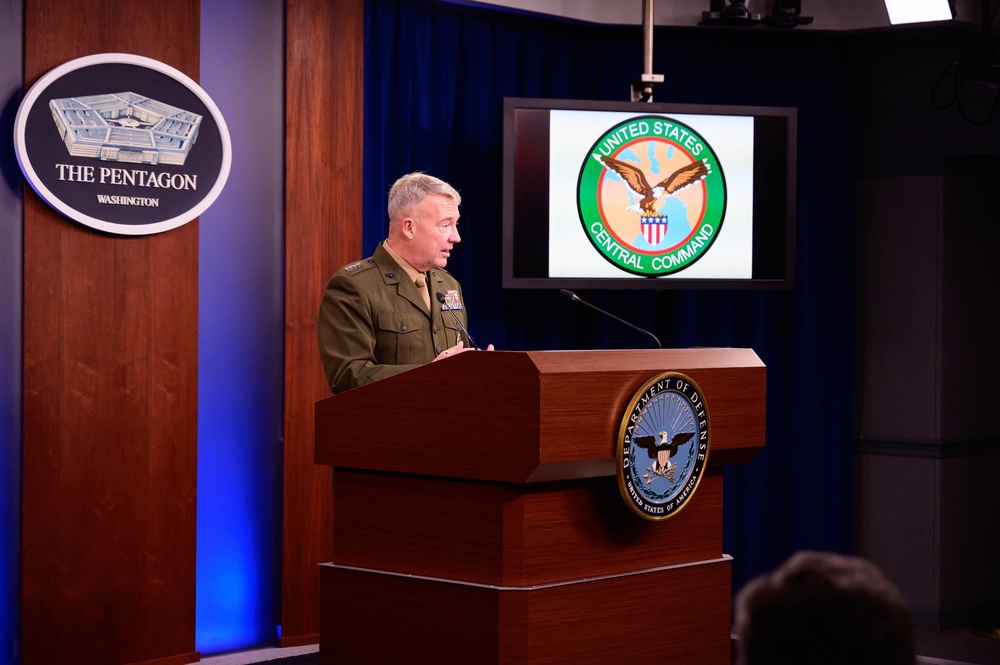 US Central Command holds press briefing