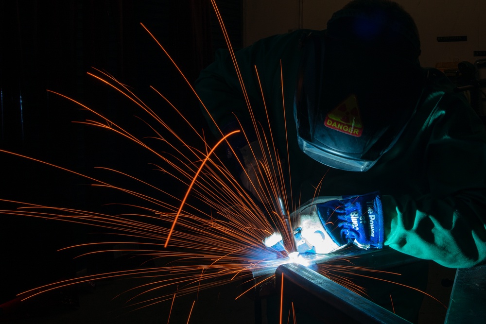 374th MXS metals techs make sparks flying