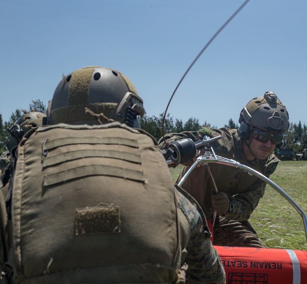 Marines with the MRF Conduct Para Operations on Ie Shima