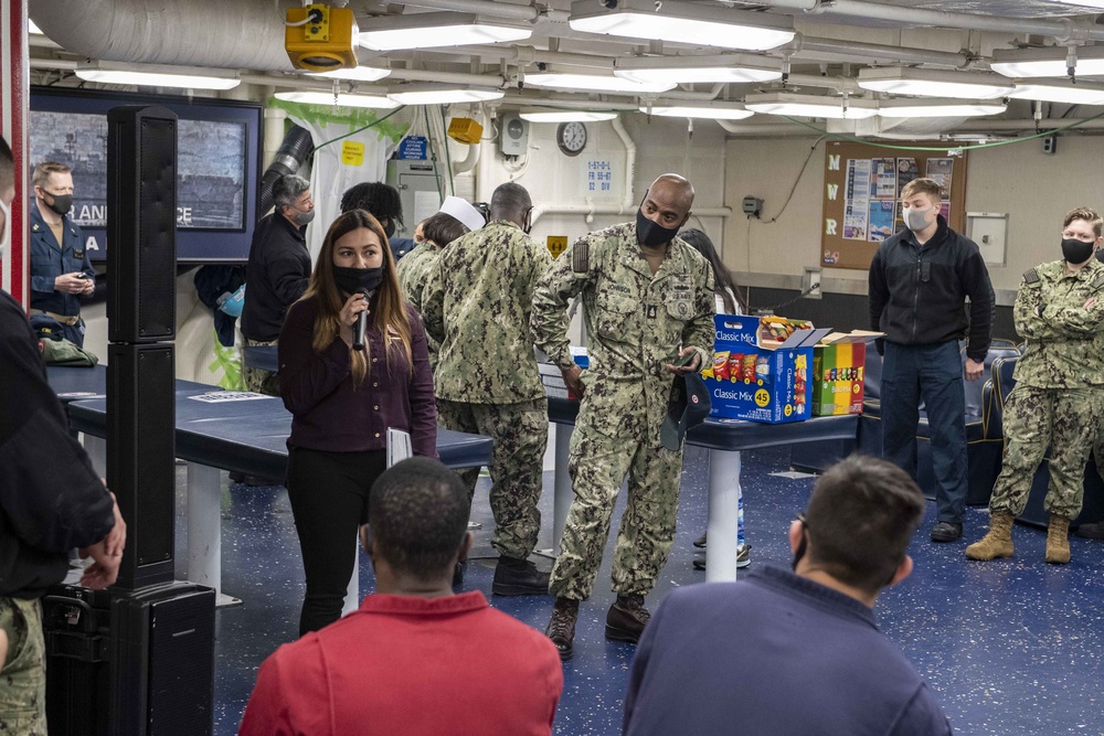 USO Supports USS America (LHA 6) Sailors