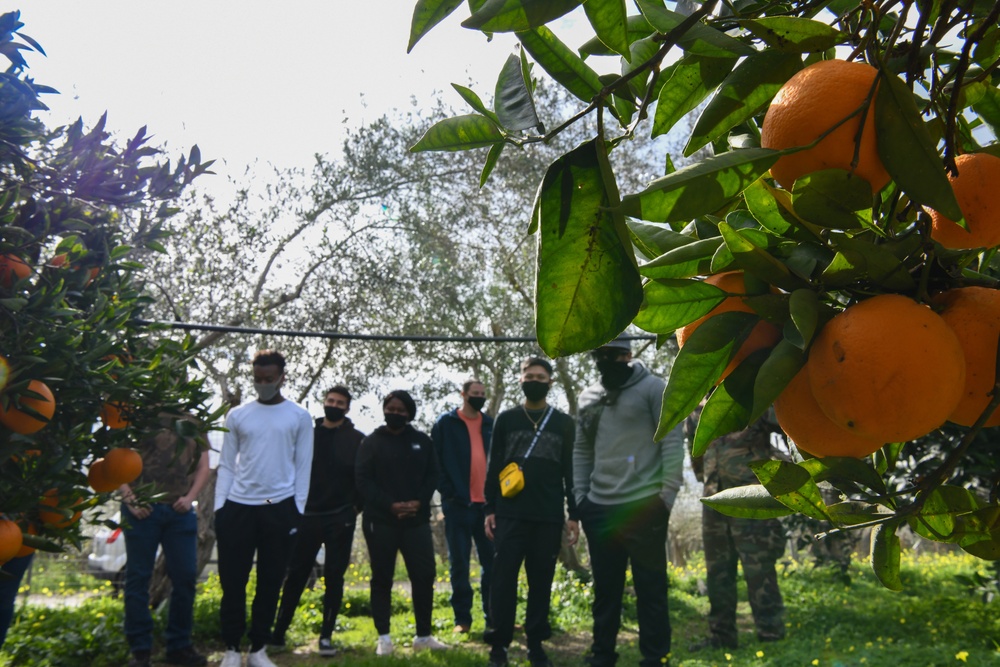 U.S. Navy Sailors participate in a Community Relations Project