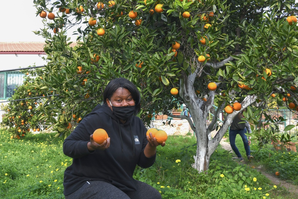 U.S. Navy Sailors participate in a Community Relations Project
