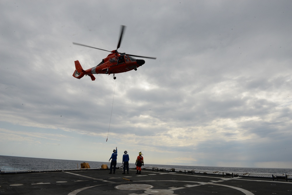 Coast Guard Cutter Hamilton conducts operations in the Mediterranean Sea