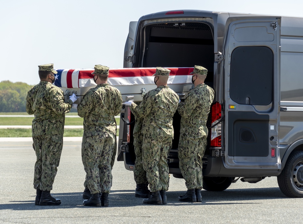 Navy Culinary Specialist Seaman Apprentice Jaylon D. Moye honored in dignified transfer April 23