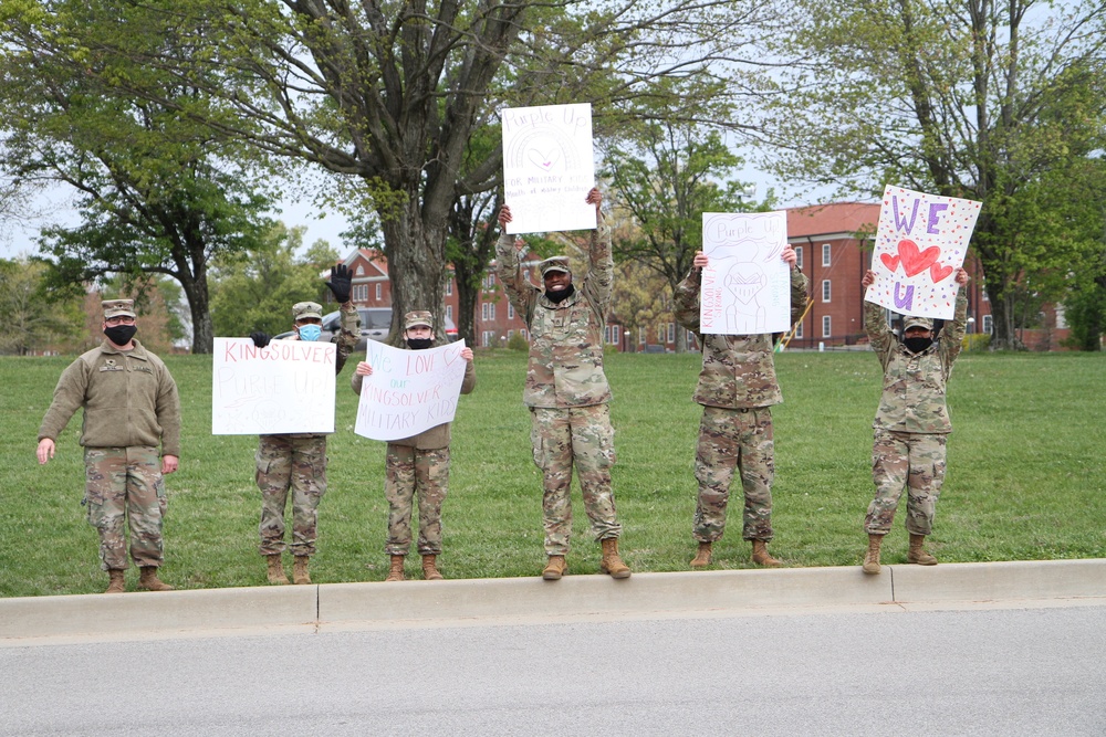 1st Theater Sustainment Command Soldiers honor military children at local school