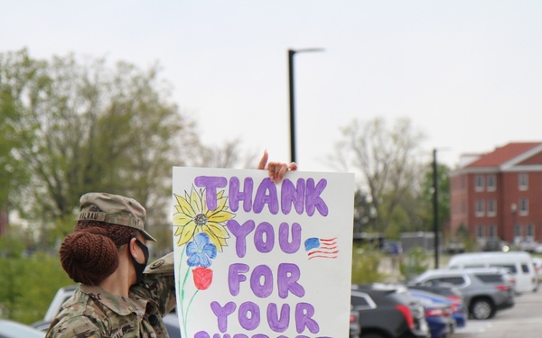 1st Theater Sustainment Command Soldiers honor military children at local school