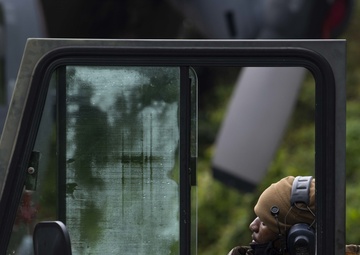 AC-130U tow to Hurlburt Field airpark