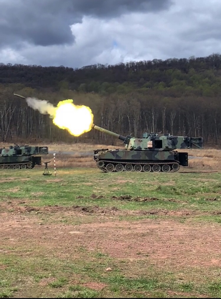 Fire Mission! Alpha Battery, 1-109th FA sends rounds down range during Table VI Qualification