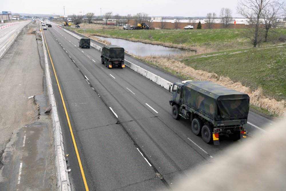 Convoys Depart Twin Cities During Operation Safety Net