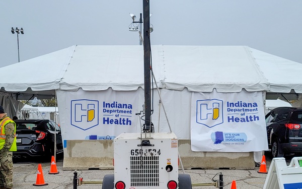 U.S. Air Force Airmen Conduct Vaccination Operations at the Community Vaccination Center at Gary, Indiana.