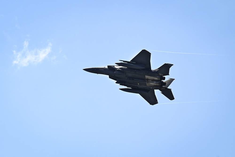 F-15s, F-16s takeoff for ACE Exercise