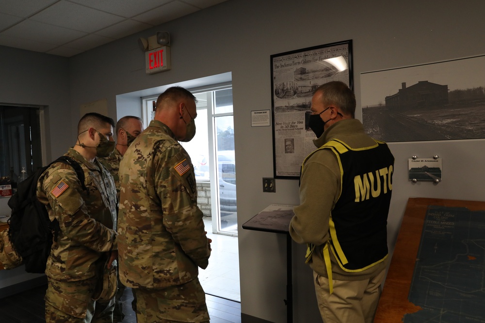 Command Sgt. Maj. Lombardo tours Muscatatuck Urban Training Center Museum