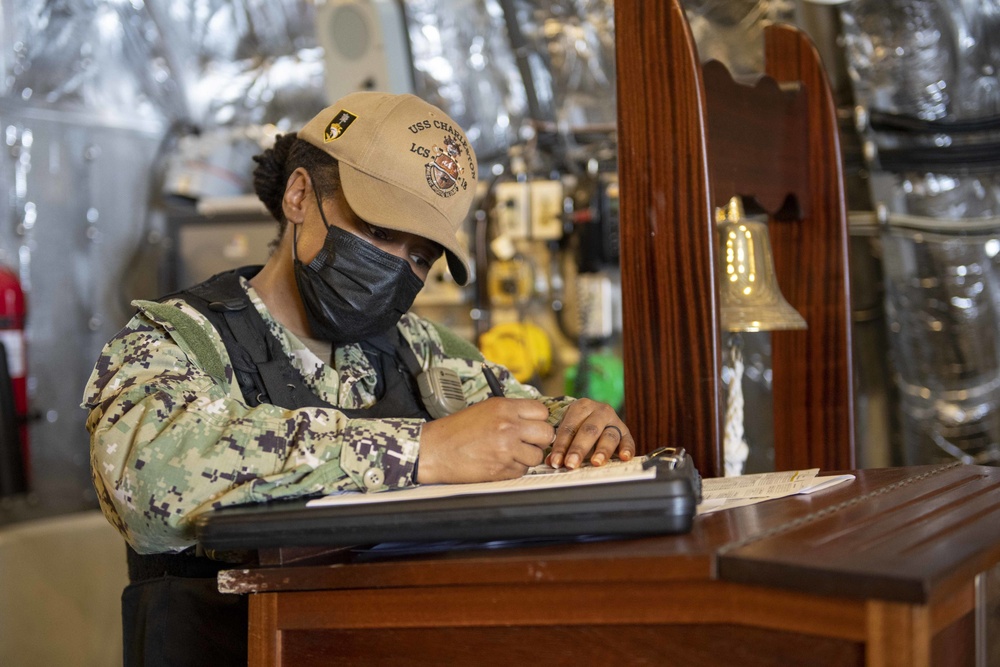 Standing Watch Aboard USS Charleston