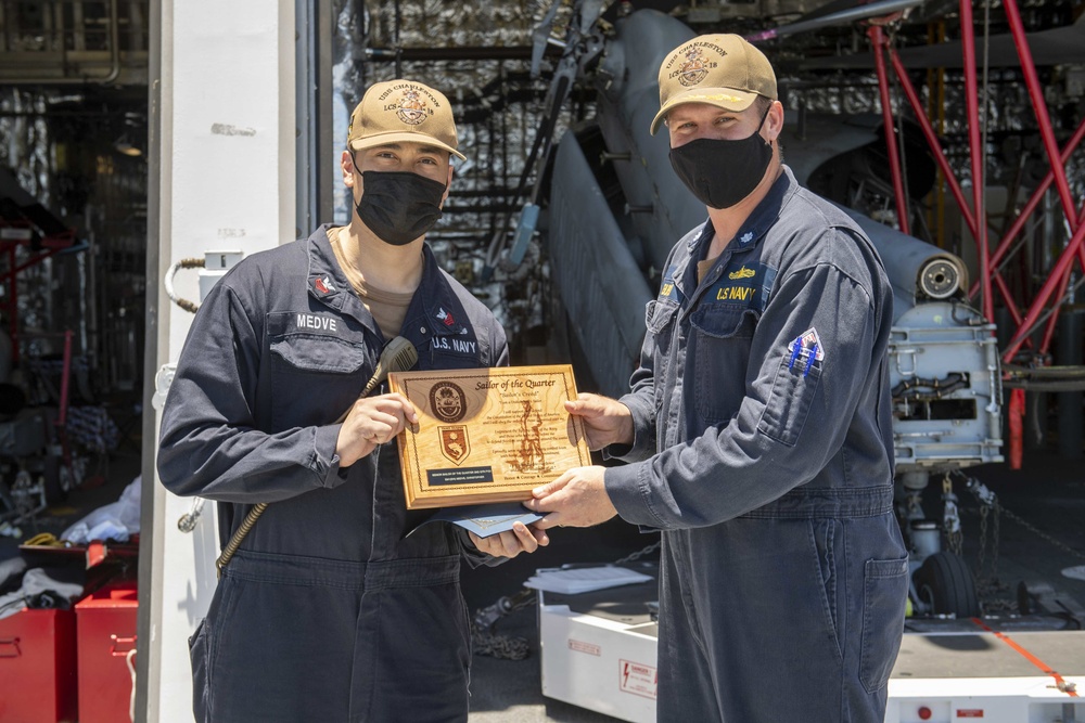 Award Ceremony Aboard USS Charleston