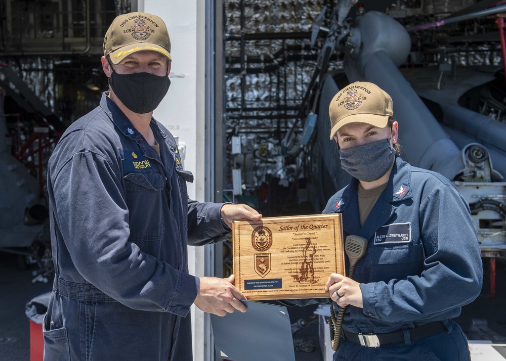 Award Ceremony Aboard USS Charleston