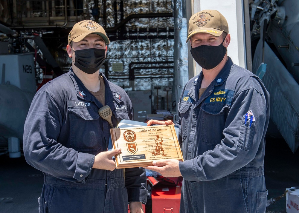 Award Ceremony Aboard USS Charleston