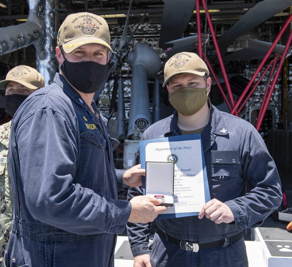 Award Ceremony Aboard USS Charleston