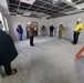 Visitors view construction of new, modern barracks building continues at Fort McCoy