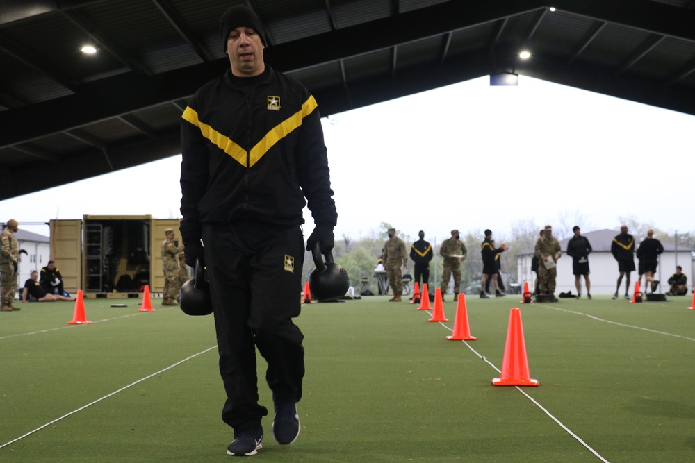 V Corp's Senior Enlisted Soldiers Conduct ACFT Test