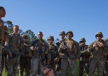 Marines participate in squad defense drills during Dynamic Cape 21.1