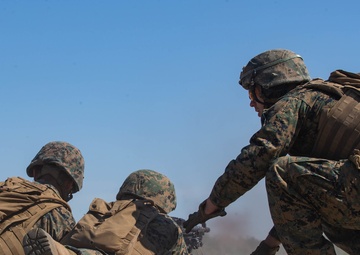 Marines participate in squad defense drills during Dynamic Cape 21.1