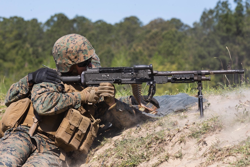 Marines participate in squad defense drills during Dynamic Cape 21.1