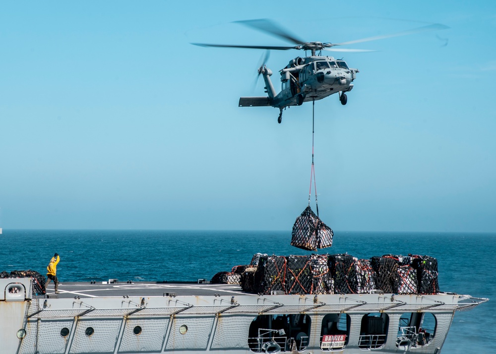 11th MEU, USS Portland Conducts RAS in the Pacific