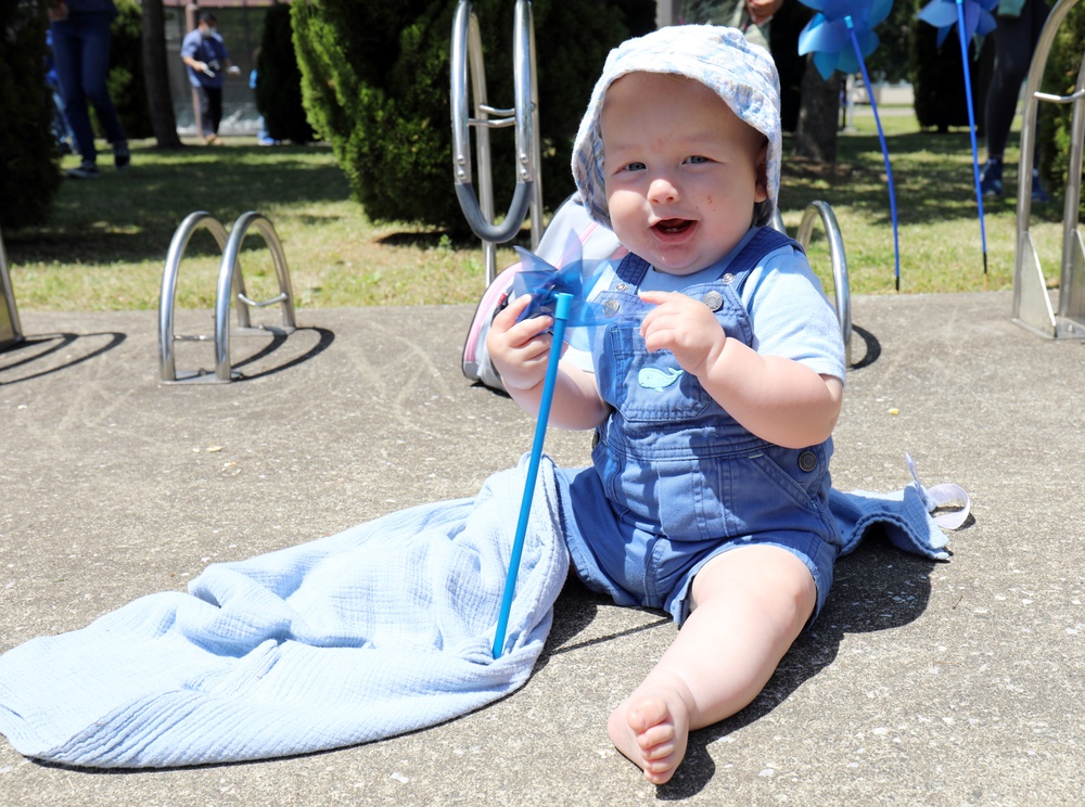 Camp Zama ACS holds pinwheel planting festival to raise child abuse awareness