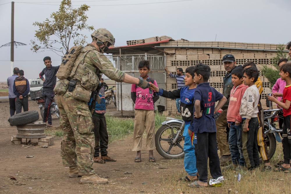 U.S. Army and SDF Visits Local Villages in Syria