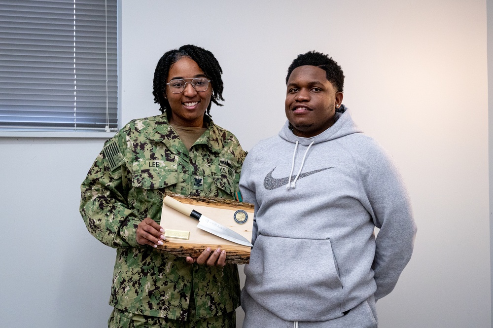 CS2 Sheniqua Lee end-of-tour award ceremony; CS1 Renarda Collins award ceremony